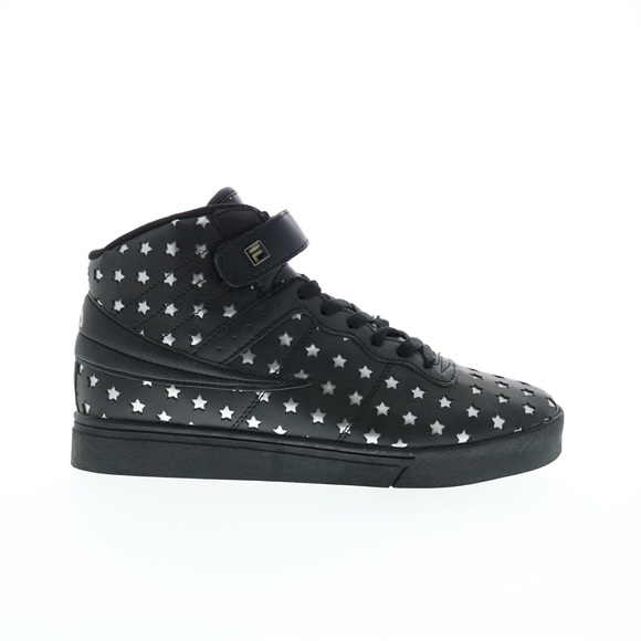 Fila Vulc 13 Big Stars - women’s black high tops with silver stars, like new - Picture 1 of 7